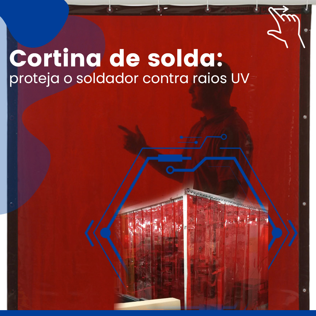 (Português do Brasil) Cortina de solda: proteja o soldador contra raios UV