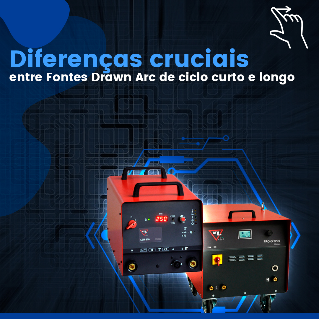 Diferenças cruciais entre Fontes Drawn Arc de ciclo curto e longo