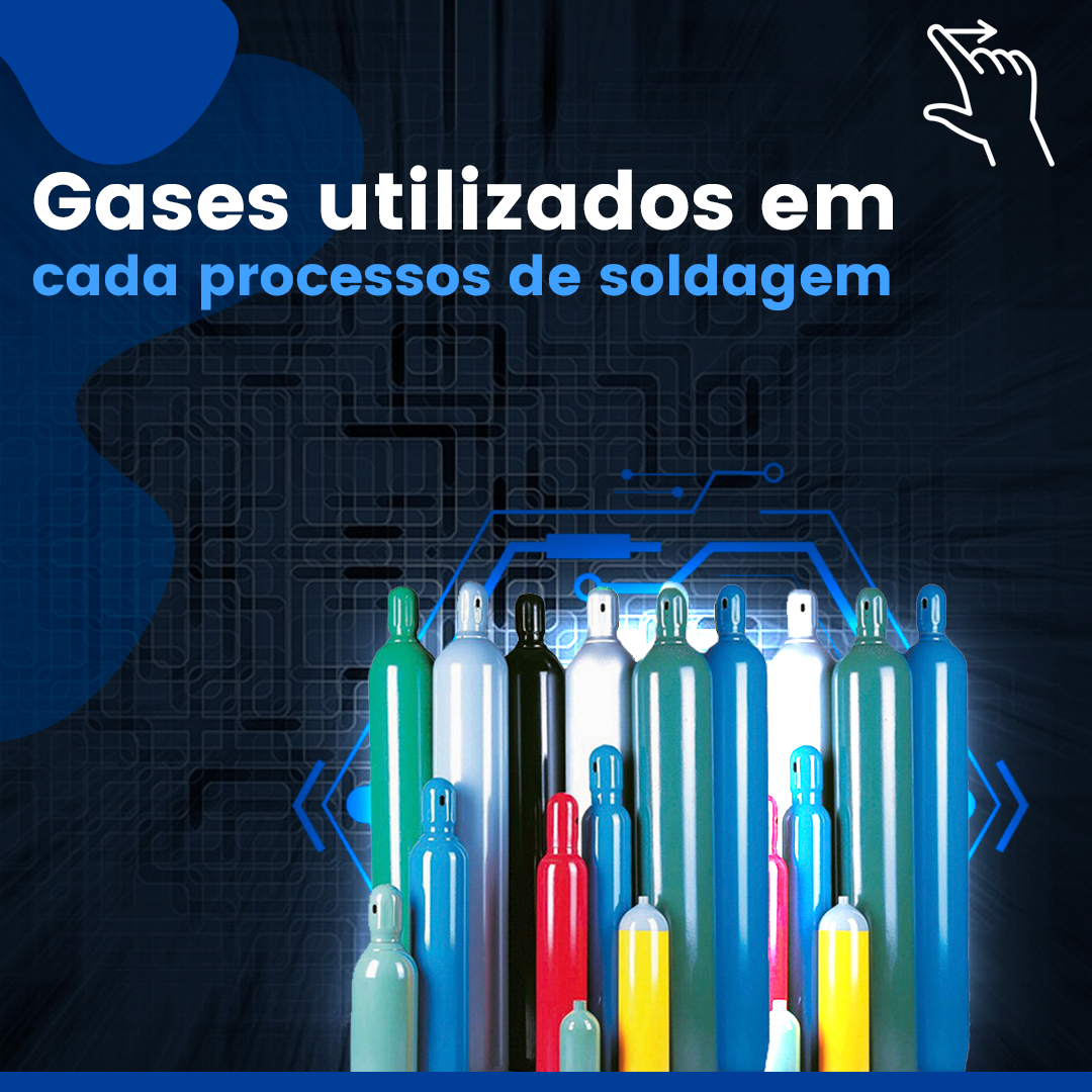 Gases utilizados em cada processos de soldagem